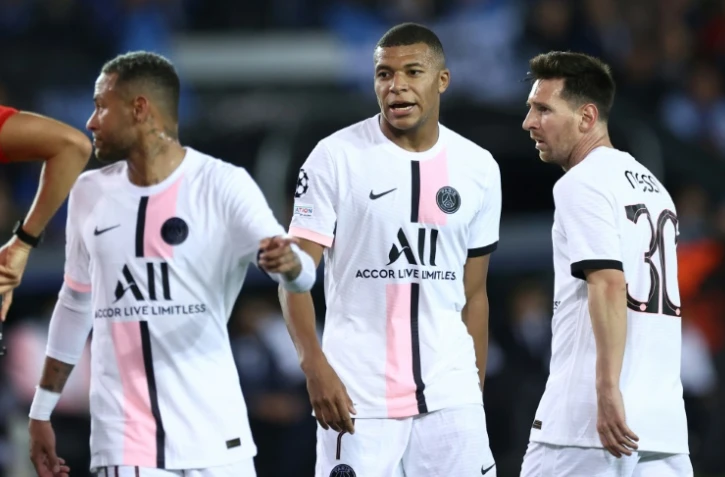 Neymar, Kylian Mbappé et Lionel Messi ont évolué ensemble pour la première fois lors de la rencontre entre le PSG et Bruges (1-1) le mercredi 15 septembre à l'occasion de la première journée de phase de poules de Ligue des champions à Bruges