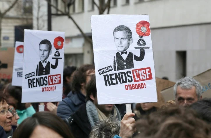 Le rétablissement de l'ISF figure parmi les revendications portées par le mouvement, le 8 décembre 2018 à Paris