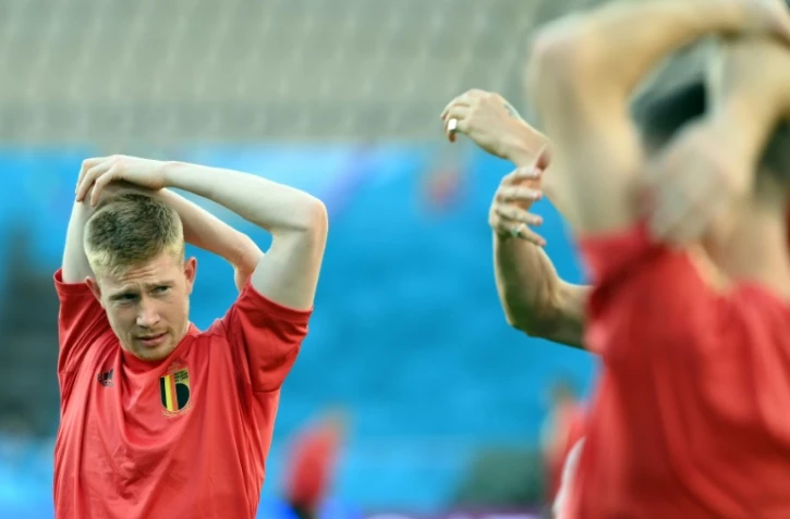Le milieu belge Kevin De Bruyne à l'entraînement le 26 juin 2021 à Séville