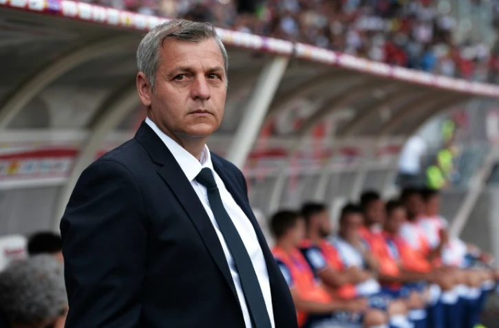 L'entraîneur de Lyon Bruno Genesio lors du match face à Nancy à Marcel-Picot, le 14 août 2016