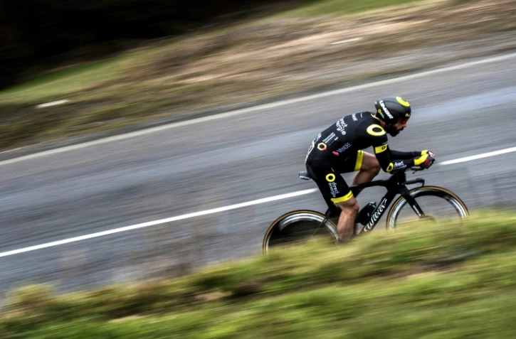 Jérôme Cousin (Direct Energie) lors de la 4e étape de Paris-Nice, le 7 mars 2018 entre La Fouillouse et Saint-Etienne