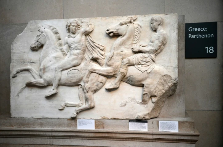 Une frise du Parthénon, au British Museum de Londres, le 9 janvier 2023