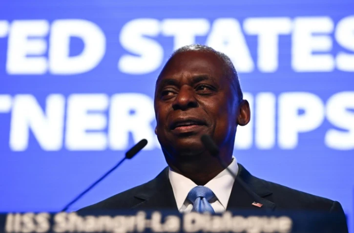 Le secrétaire américain de la Défense Lloyd Austin lors du Dialogue Shangri-La, le 1er juin 2024 à Singapour