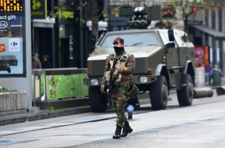 Un soldat belge dans les rues de Bruxelles, le 24 novembre 2015 