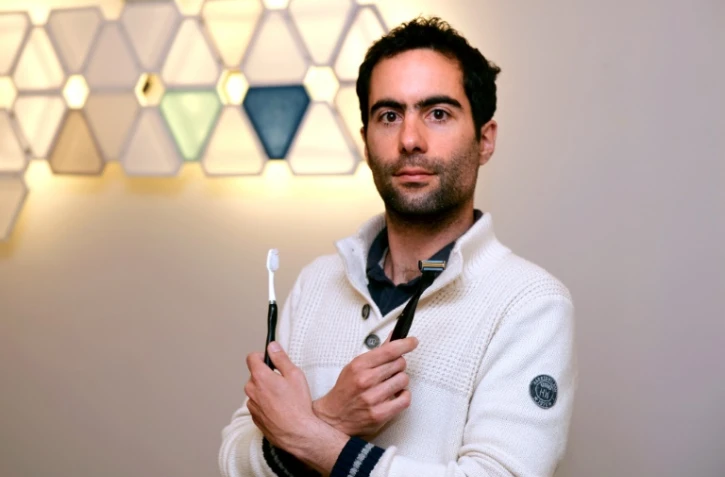 L'entrepreneur Thomas Barret, PDG de The Morning Company, dans son magasin parisien le 15 juin 2016