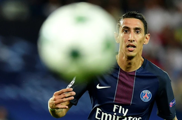 Angel Di Maria. l'attaquant argentin du Paris Saint-Germain, le 13 septembre 2016 au Parc des Princes face Ă l'Arsenal