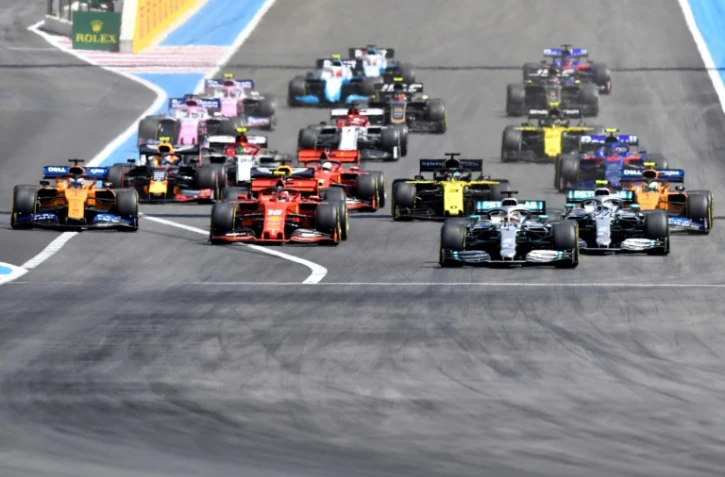 Le départ du Grand Prix de France le 23 juin 2019 sur le circuit Paul Ricard au Castellet (Var)