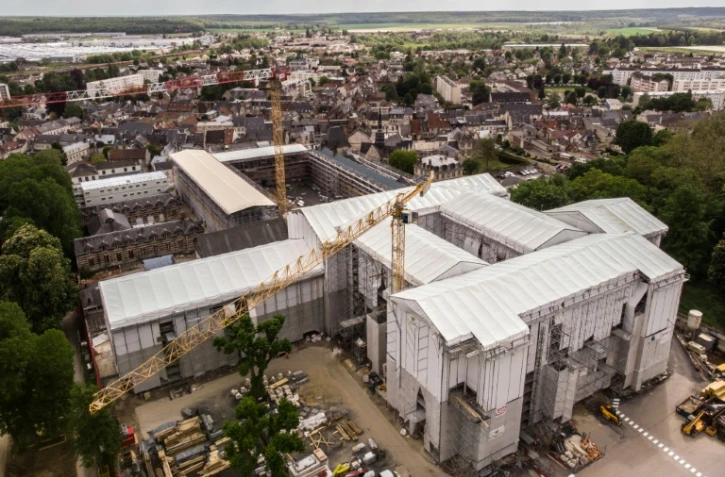 Le chantier de rénovation du château de Villers-Cotterêts, dans l'Aisne, le 21 mai 2021