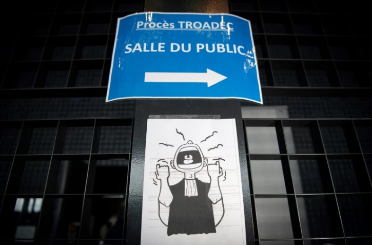 Le palais de justice de Nantes, le 22 juin 2021, avant l'audience d'ouverture ddu procès Troadec"