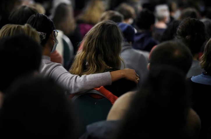 Dans une des réunions organisées à travers la France par la Ciivise, le 16 février 2022 à Paris