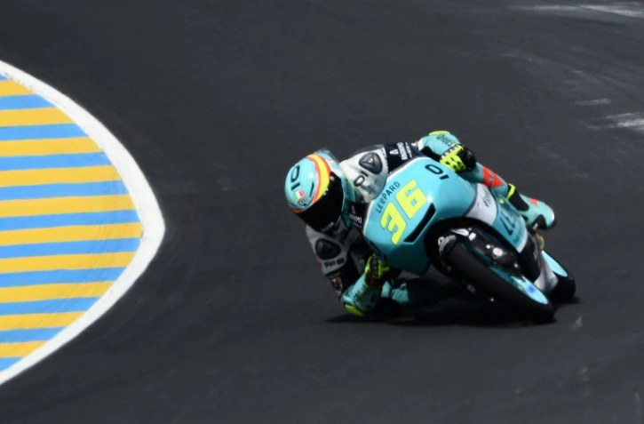 L'Espagnol Joan Mir sur sa Leopard racing N.36, lors du Grand Prix de France, au Mans, le 21 mai 2017 