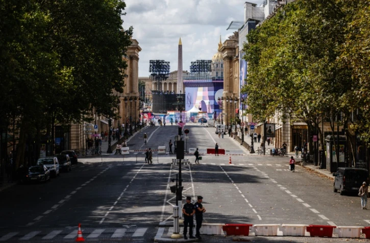 Une vue des environs de la place de la Concorde, où auront lieu la cérémonie d'ouverture des Jeux paralympiques, le 21 août 2024