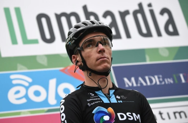 Romain Bardet avant le départ du Tour de Lombardie, le 9 octobre 2021, à Côme