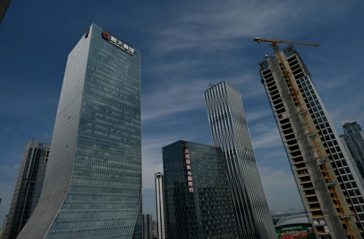 Le siège du groupe Evergrande, le 26 septembre 2021 à Shenzhen, dans le sud-est de la Chine