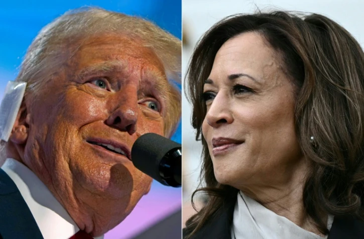 Un montage photo montrant le candidat républicain pour la Maison Blanche Donald Trump et la candidate démocrate Kamala Harris, réalisé le 22 juillet 2024