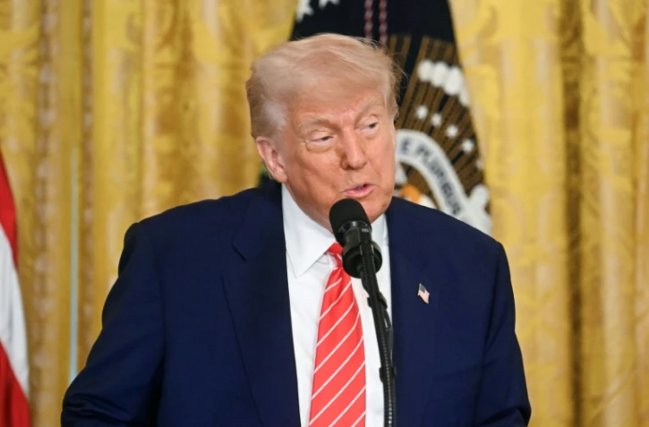 Le président américain Donald trump à la Maison Blanche, le 8 mai 2025 à Washington