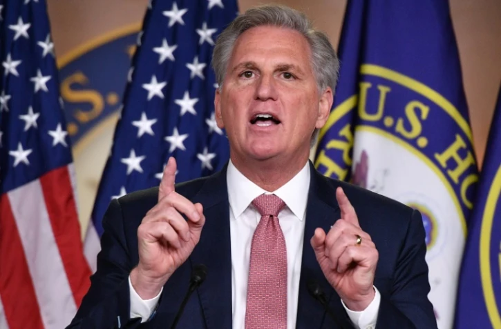 Le chef de la minorité républicaine à la Chambre des représentants, Kevin McCarthy, le 18 mars 2021 au Congrès américain
