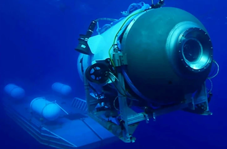 Le submersible Titan visible sur une image fournie par l'entreprise OceanGate 