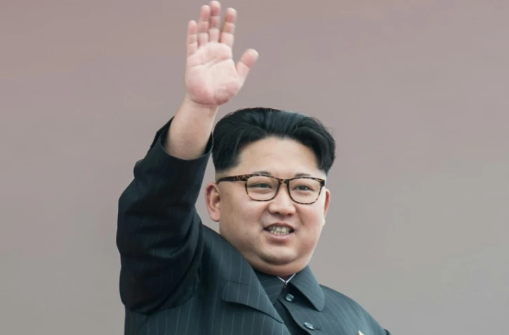 Le dirigeant nord-coréen Kim Jong-Un lors d'une parade à Pyongyang le 10 mai 2016