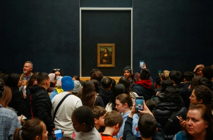 Le tableau de la Joconde au Louvre, à Paris, le 23 janvier 2025
