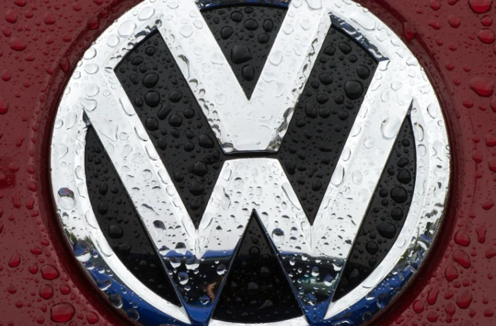 Le 1er octobre 2015 , un logo de la marque Volkswagen dans une concession automobile à Gaithersburg dans le Maryland, aux Etats-Unis