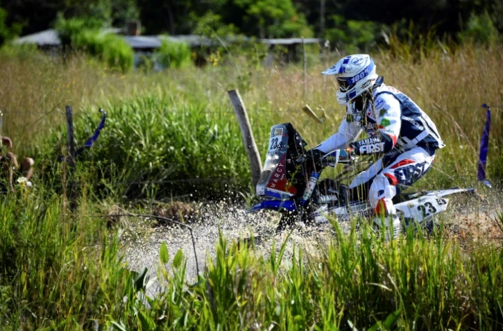 Xavier De Soultrait (Yamaha), le 2 janvier 2017 lors de la première étape du Dakar-2017 Asuncion-Resistencia