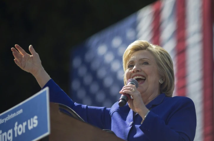 La démocrate Hillary Clinton lors d'un meeting de campagne à Los Angeles (ouest), le 6 juin 2016