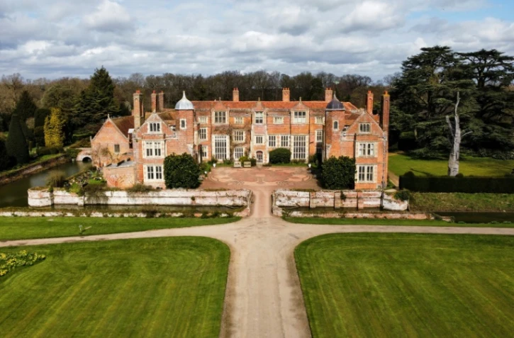 Le manoir de Kentwell Hall, le 25 mars 2921 près de Bury St Edmunds, dans l'est de l'Angleterre