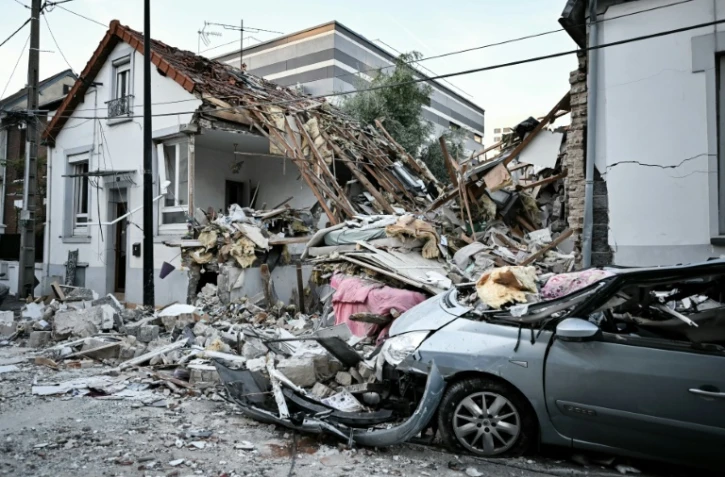 Les décombres d'un pavillon après une explosion provoquée par une fuite de gaz à Aubervilliers, en Seine-Saint-Denis le 6 septembre 2026