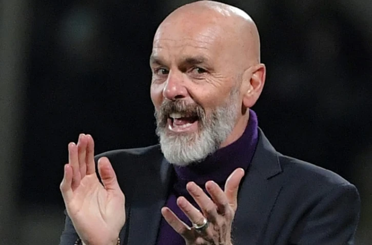 L'Italien Stefano Pioli, alors entraîneur de la Fiorentina, lors du match de Serie A face à l'Inter Milan, à Florence, le 24 février 2019