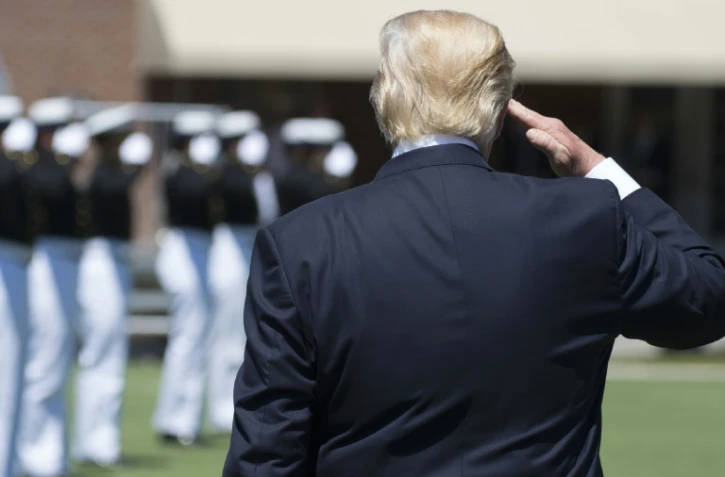 Donald Trump à New London, aux Etats-Unis, le 17 mai 2017