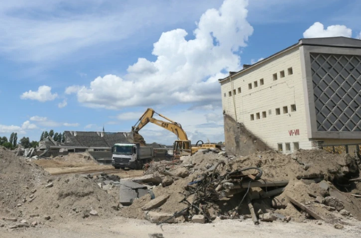La démolition du stade Ferenc-Puskas, le 1 juin à Budapest