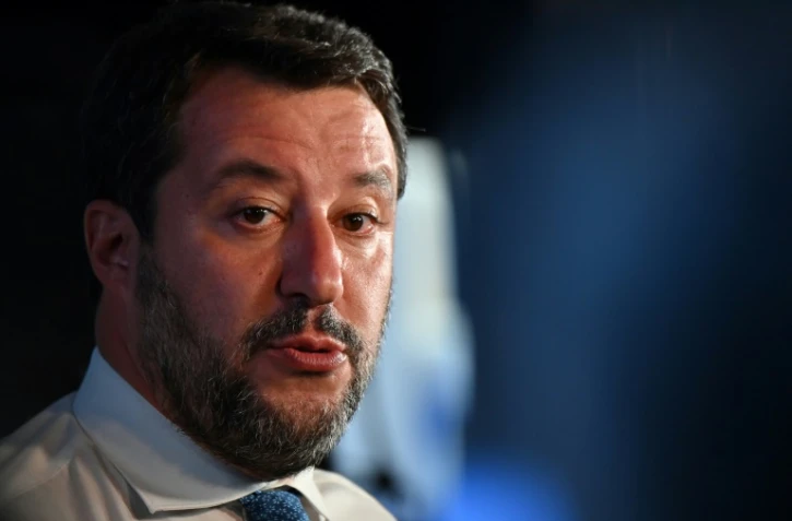 L'ancien ministre de l'Intérieur italien et chef de la Ligue Matteo Salvini, à Catane, en Sicile, le 2 octobre 2020 