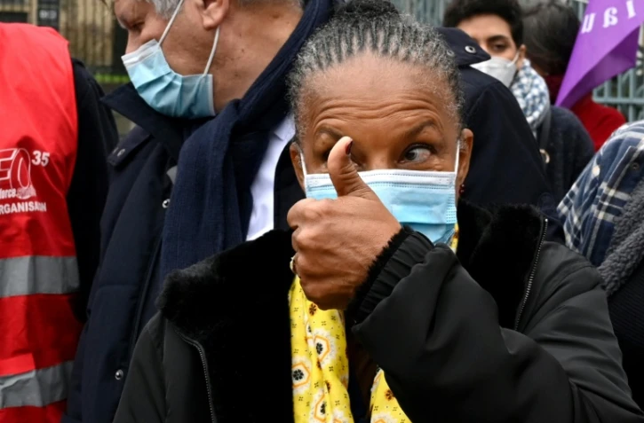 L'ex-garde des Sceaux Christiane Taubira à Rennes le 11 janvier 2022