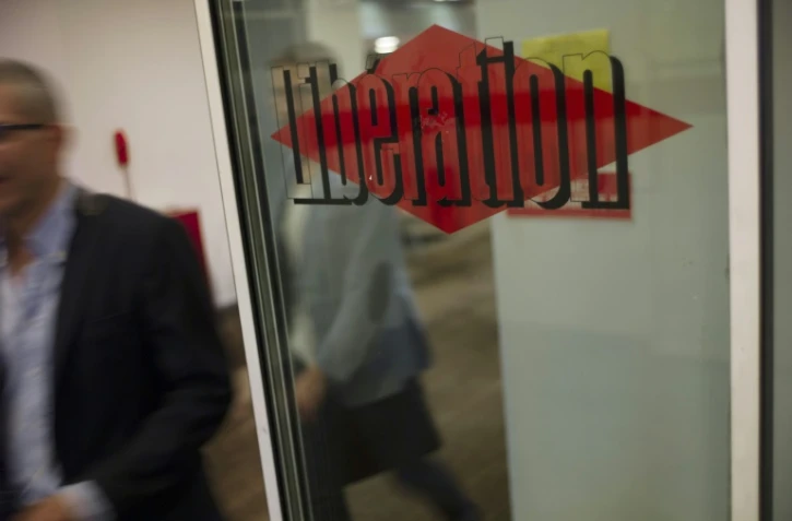 Le logo du journal "Libération", le 3 septembre 2015, à Paris