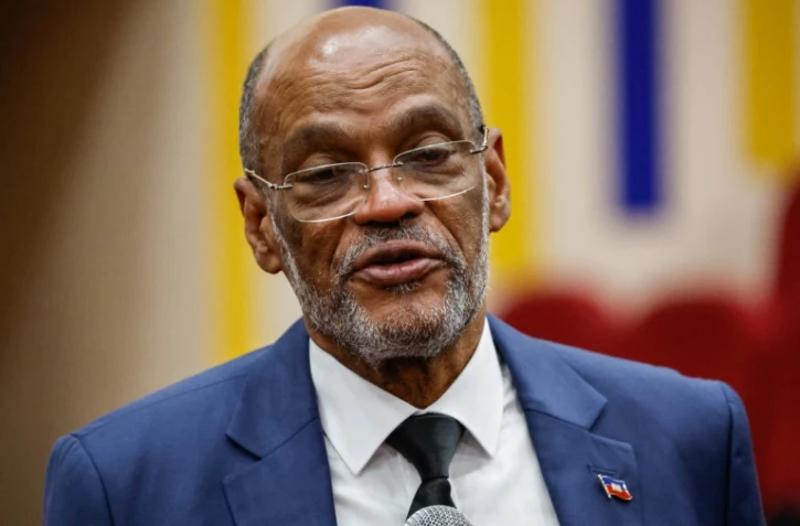 L'ex-Premier ministre haïtien Ariel Henry lors d'une conférence de presse à Nairobi le 1er mars 2024