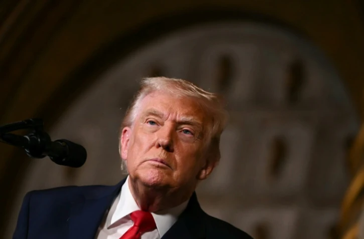 Le président américain Donald Trump dans sa résidence de Mar-a-Lago, à Palm Beach, le 22 décembre 2025 en Floride