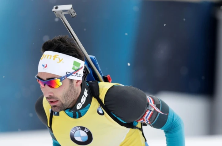 Le biathlète français Martin Fourcade lors du 10 km poursuite d'Holmenkollen, le 15 mars 2018