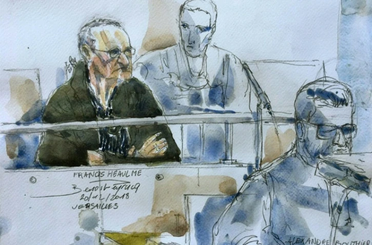 Croquis d'audience de Francis Heaulme au tribunal de Versailles, le 20 décembre 2018