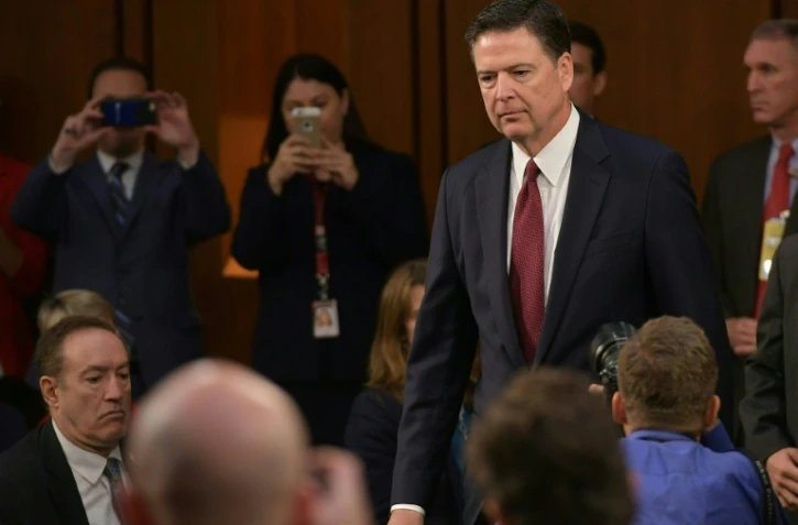 L'ex-directeur du FBI James Comey arrive au Sénat américain, le 8 juin 2017 à Washington
