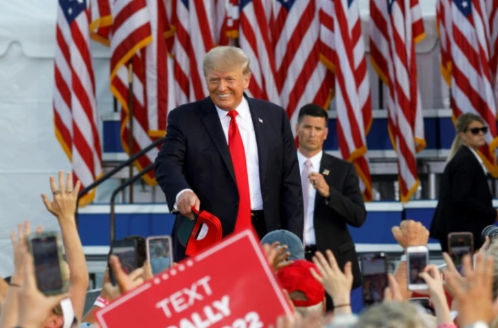 L'ancien président américain Donald Trump lors de son premier meeting de campagne, le 26 juin 2021 à Wellington, dans l'Ohio