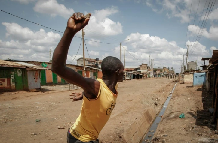 Fortes tensions dans le bidonville de Kawangware à Nairobi, le 28 octobre 2017