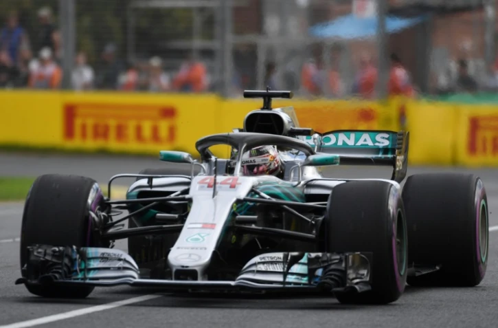 Le Britannique Lewis Hamilton (Mercedes) lors des qualifications pour le GP d'Australie de F1, le 24 mars 2018 à Melbourne
