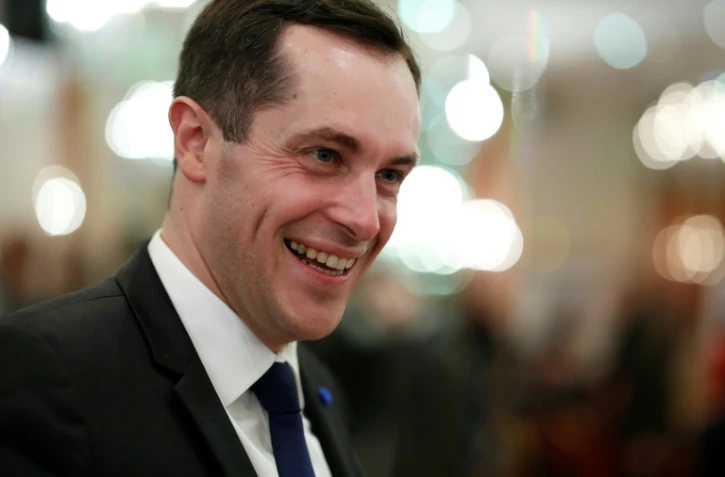 Le secrétaire-général du FN, Nicolas Bay, à Paris le 10 avril 2017