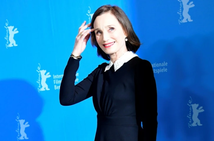 L'actrice britannique Kristin Scott Thomas lors de la présentation du film "The Party" à Berlin, le 13 février 2017