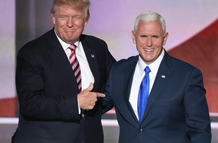 Donald Trump et Mike Pence qui a accepté d'être son vice-président à la Convention républicaine à Cleveland le 20 juillet 2016