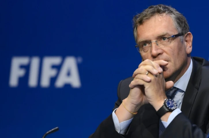 L'ex-secrétaire général de la Fifa Jérôme Valcke en conférence de presse, le 30 mai 2015 à Zurich