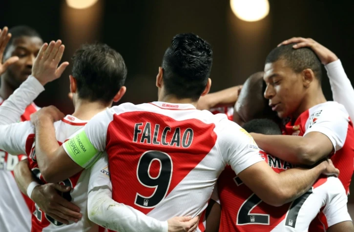 Radamel Falcao buteur pour l'AS Monaco face à Nancy en demi-finale de la Coupe de la Ligue à Louis-II, le 25 janvier 2017
