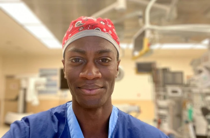 Le Dr. Jason Campbell, le 10 avril 2020 à l'hôpital universitaire de la santé et des sciences de Portland