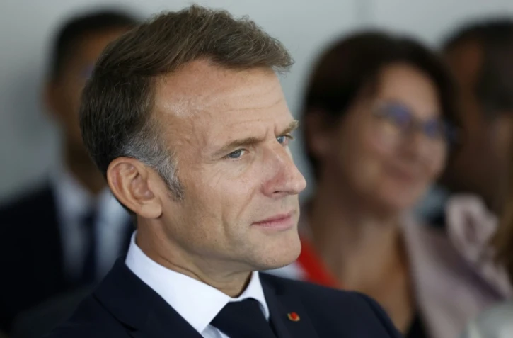 Emmanuel Macron, le 1er septembre 2026, Ă Mende, dans le sud de la France